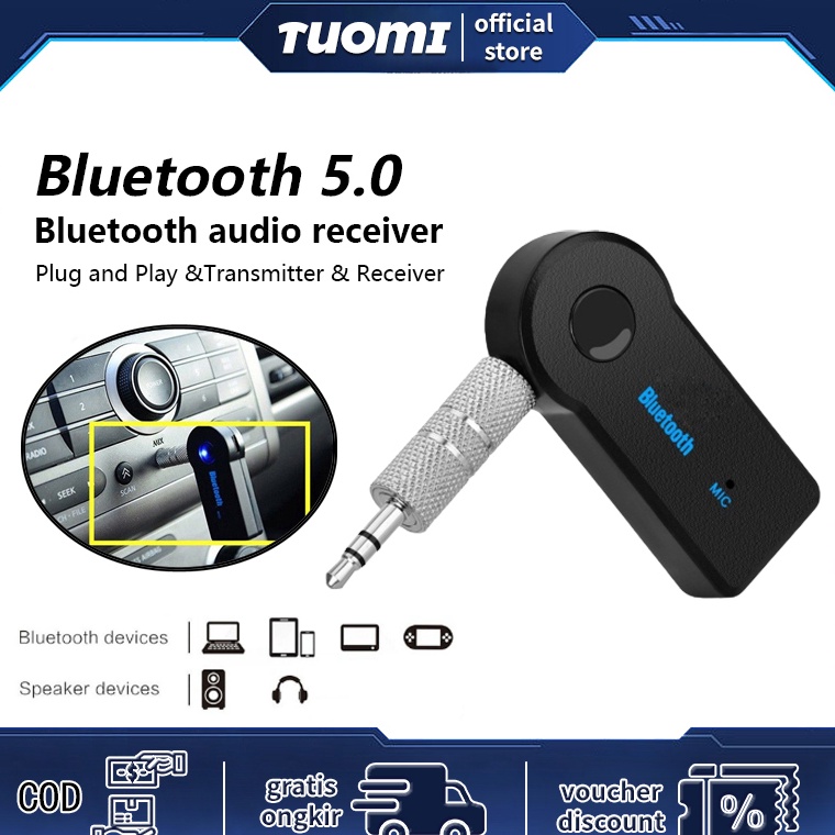 Tuomibluetooth audio receiver bluetooth receiver ck 5 bluetooth wireless audio receiver