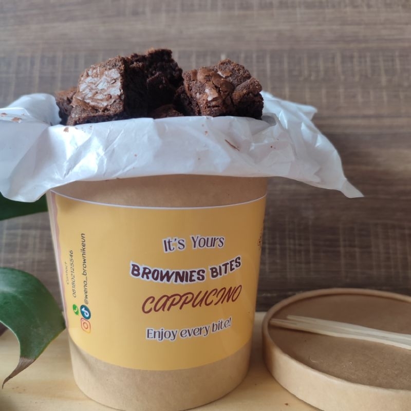 

Brownies Bites Cappucino Cup 26 Oz Isi 32 Bites