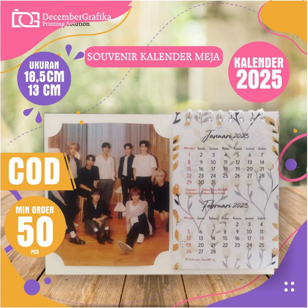 

Souvenir /Undangan Kalender Meja Bingkai Besar