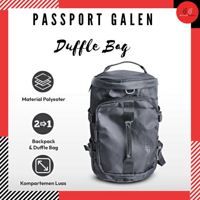 Tas Ransel Travel Multifungsi - Backpack Duffle Bag - Hitam