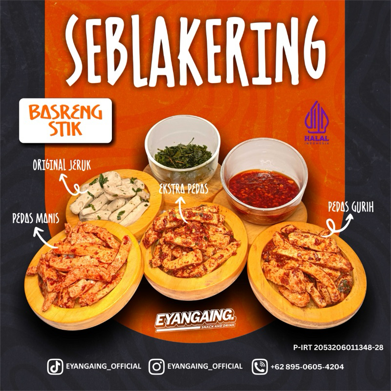 

Basreng Stik 1kg/500gr pedas gurih daun jeruk