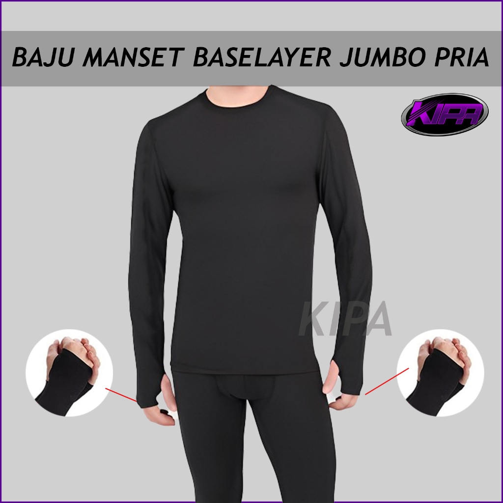 Baju Manset Jumbo Cowok Pria / Manset Big Size Men / Baselayer Man / Kaos Dalam Atasan Pria / Kaos P