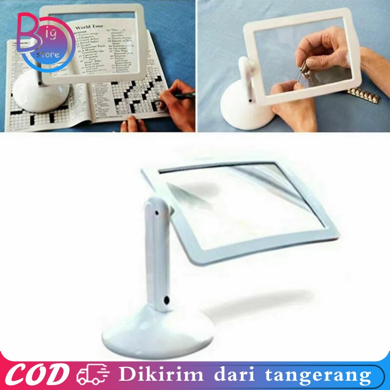 

Magnifier Kaca Pembesar Standing Rotasi 360 Derajat Kaca Pembesar Lampu Led Kaca Pembesar Baca