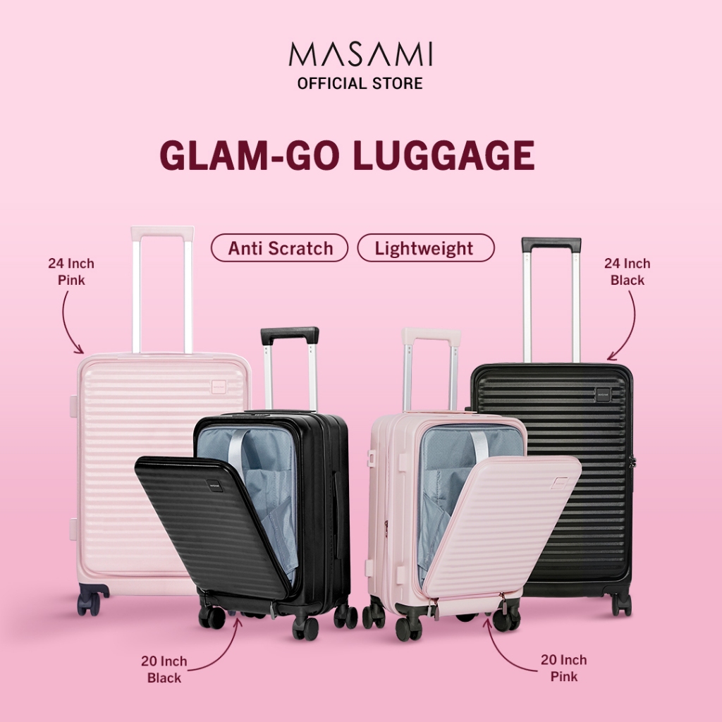 Masami 20 - 24 Inch Glam-Go Luggage / Koper Anti Baret / Koper Makeup / Koper Glam Go / Koper Serbag