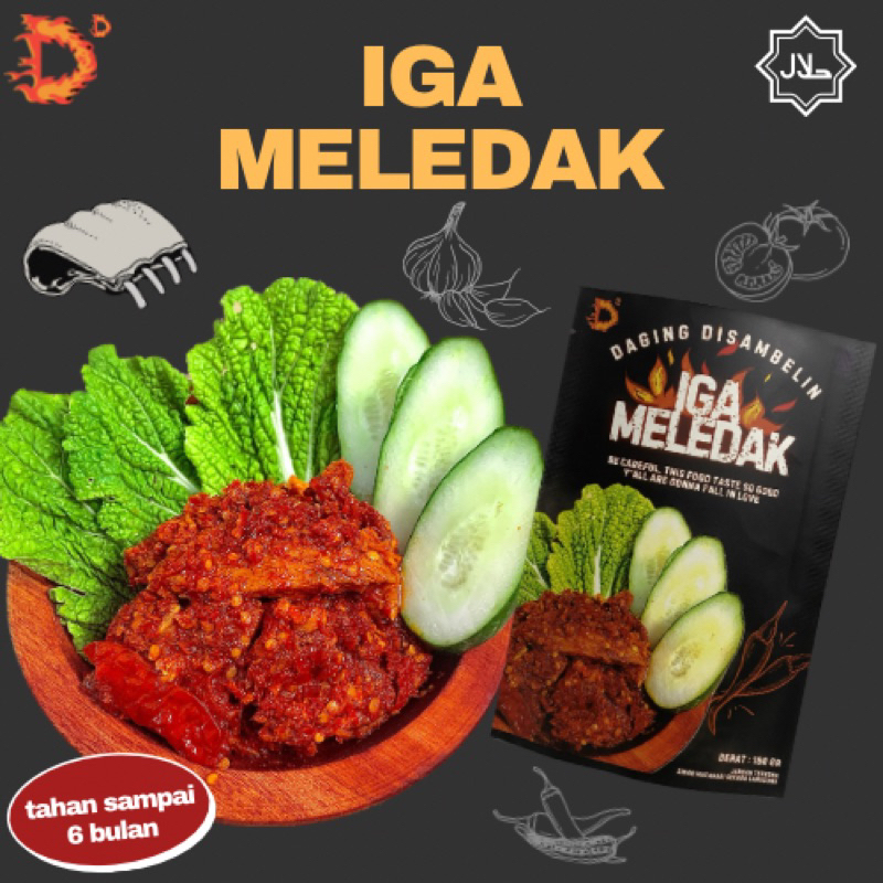 

DAGINGDISAMBELIN Iga Meledak / Sambel Iga Meledak / Sambel Daging Sapi / Sambel Sachet / Sambal Iga / Oseng Iga / Iga Sambal / Sambal Siap Saji / Sambal Pedas