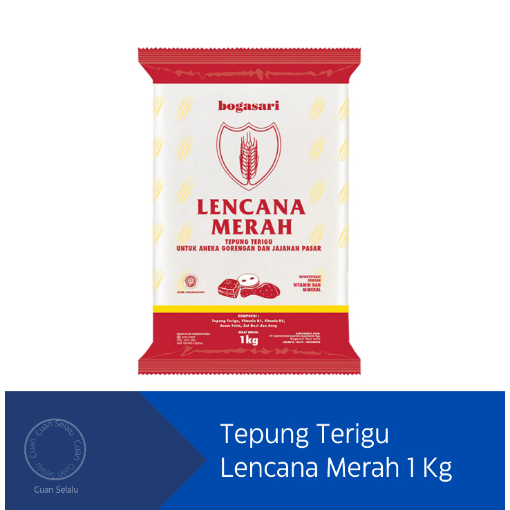 

Tepung Terigu Lencena Merah 1 Kg