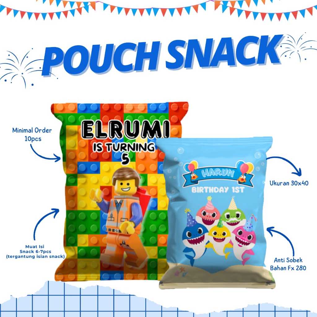 

GIANT POUCH SNACK / POUCH SNACK BIRTHDAY / POUCH SNACK MURAH / KEMASAN SNACK UKURAN M