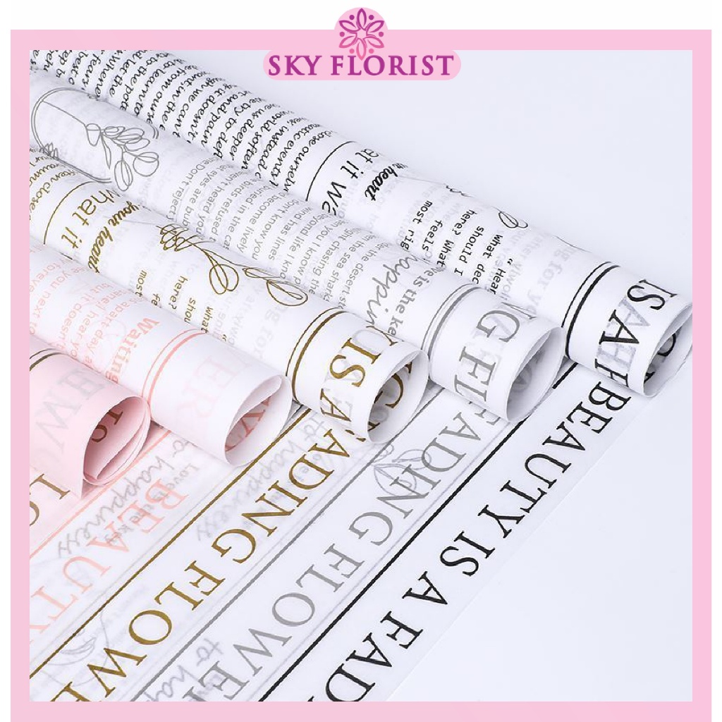 

20 Lembar Kertas Buket Sydney Paper Flower Wrapping Hand Bouquet KB6249