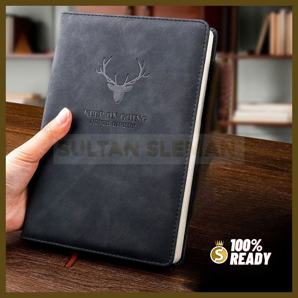 

Notebook Buku Catatan A6 100 Lembar / Buku Catatan Kerja Notebooks Cover Kulit Jurnal PU Kertas A6