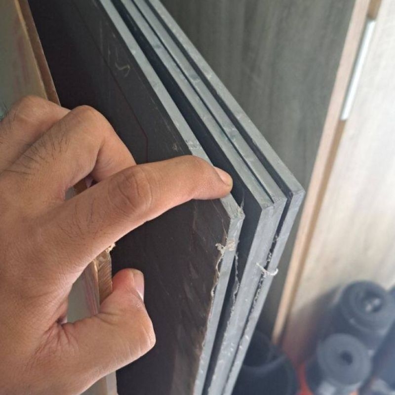 plat Pvc sheet abu 8mm x 122 x 244 ( plat Pvc grey lembaran )