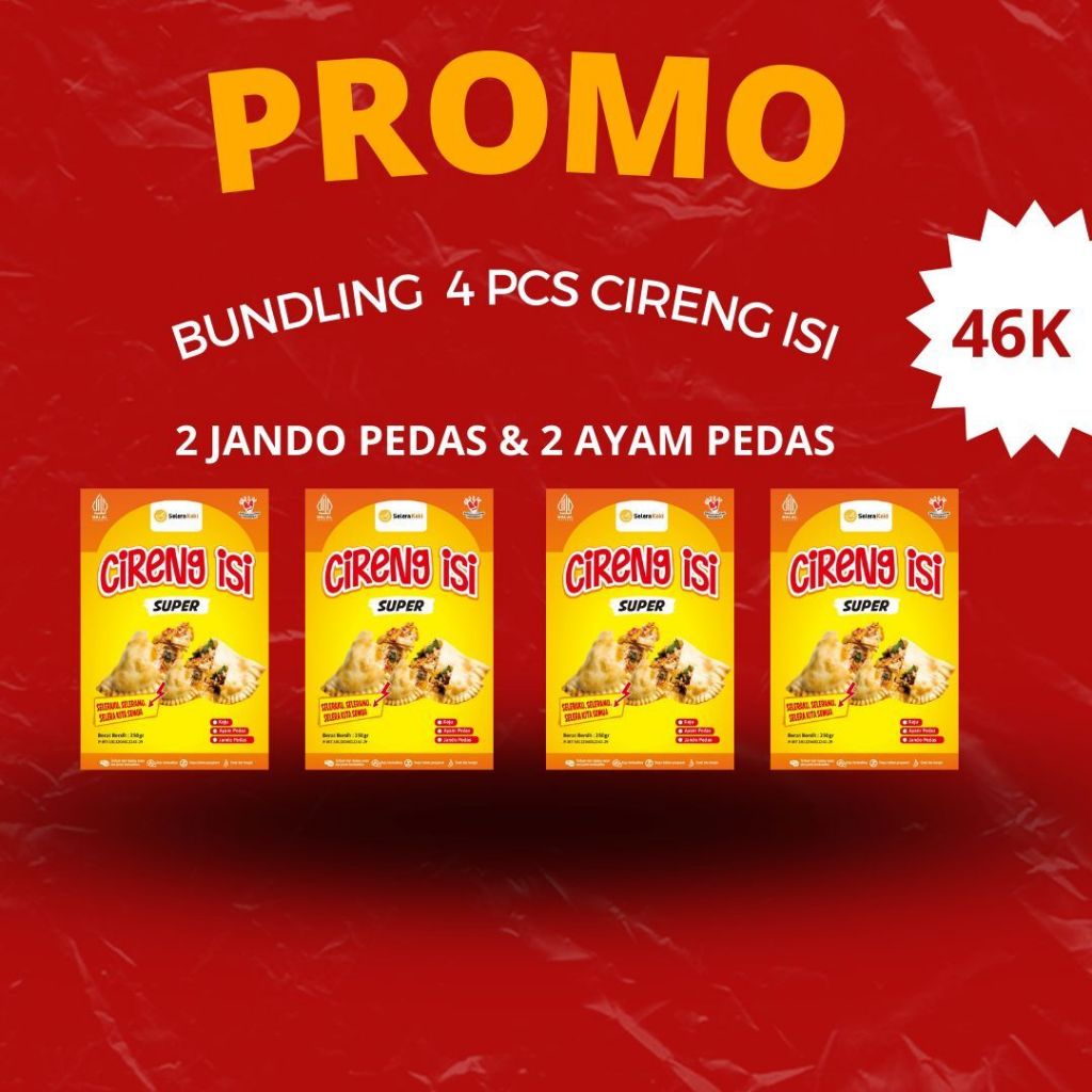 

bundling cireng isi 4 bungkus - cireng isi super selera koki