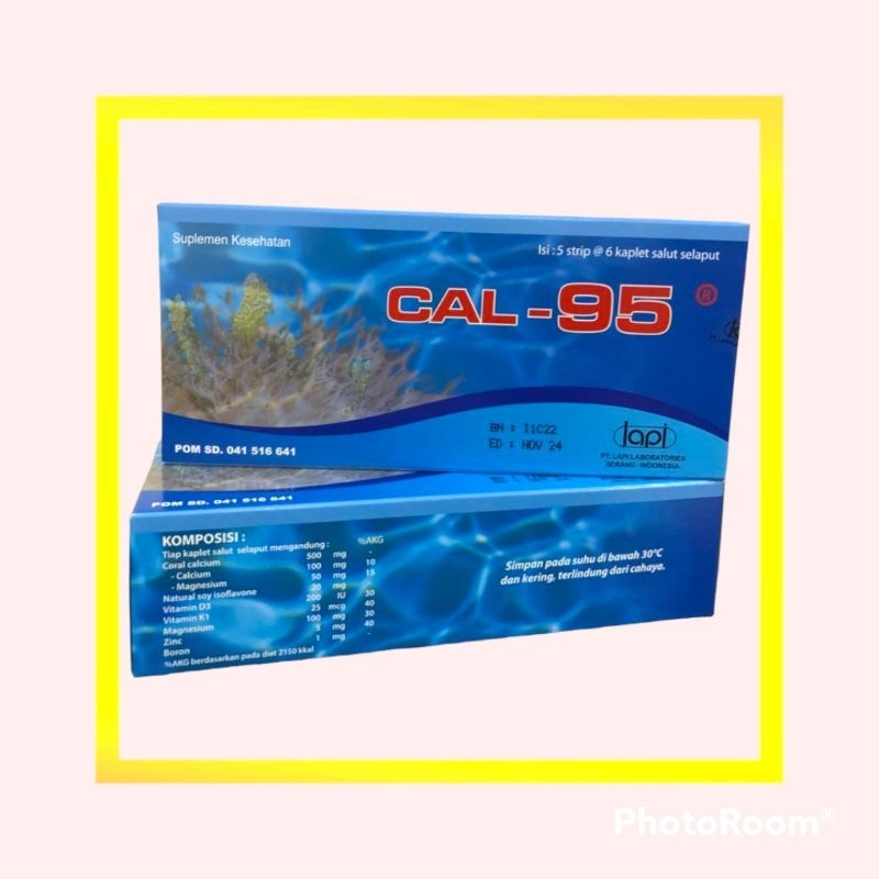 Cal 95/suplemen calsium/box/5 strip @6kaplet