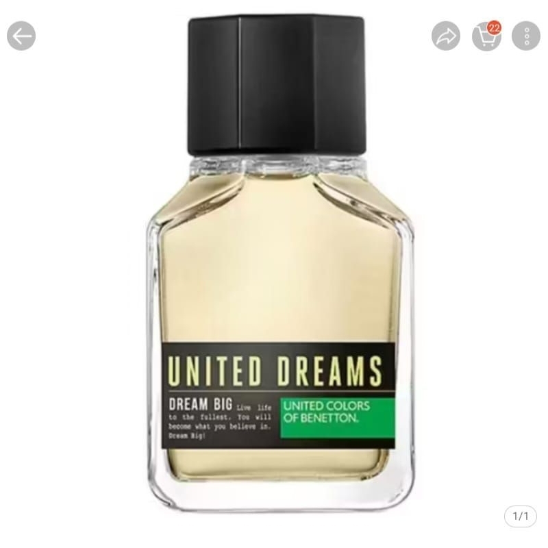 parfum Benetton United Dreams Dream Big 100ml pria(original reject no box eropa)