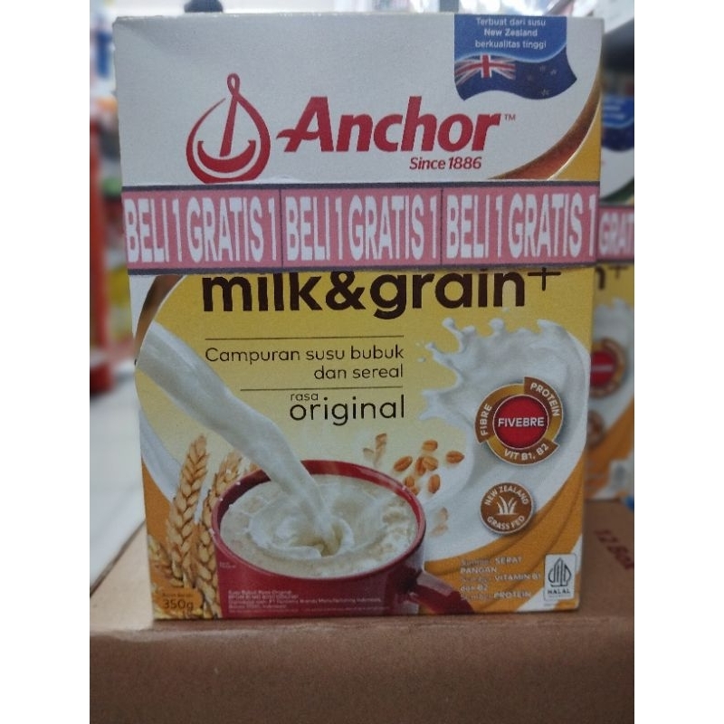 

Anchor milk&grain 350gr beli 1 gratis 1 (exp februari 2025)