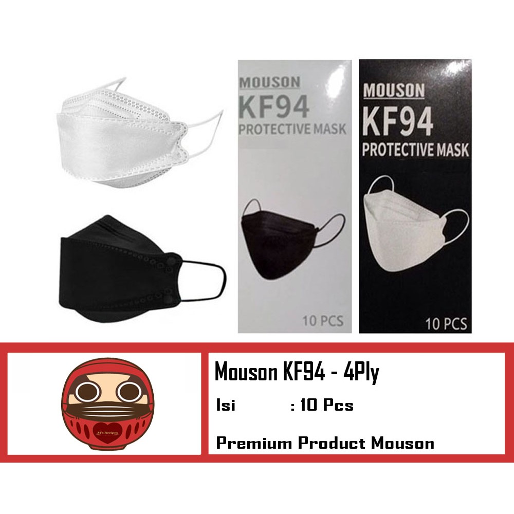 (Baru Edisi Warna) KF94 Mouson Masker 4 Lapis/Kesehatan No.1 (Isi 10Pcs)