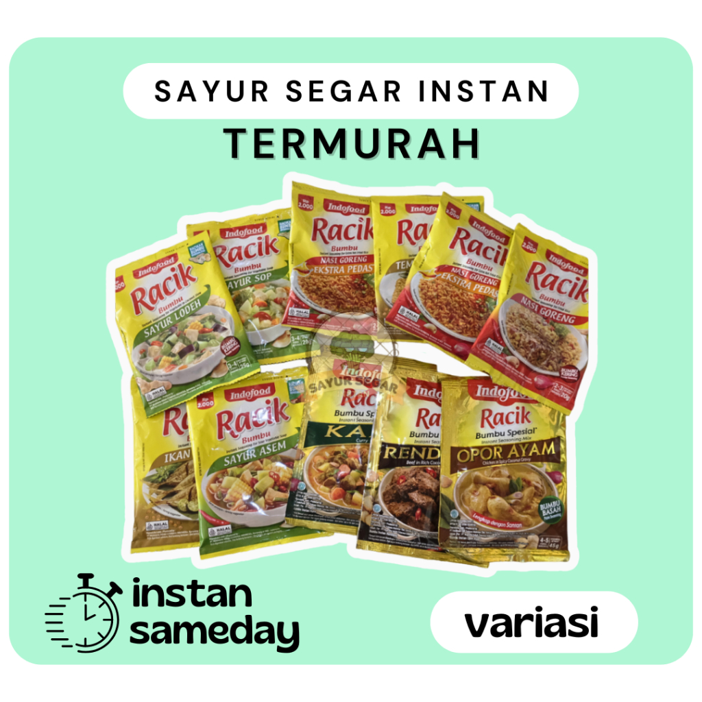 

Bumbu Racik/Bumbu Instan/Bumbu Sayur Asam/Bumbu Ikan Bakar/Bumbu sayur sop