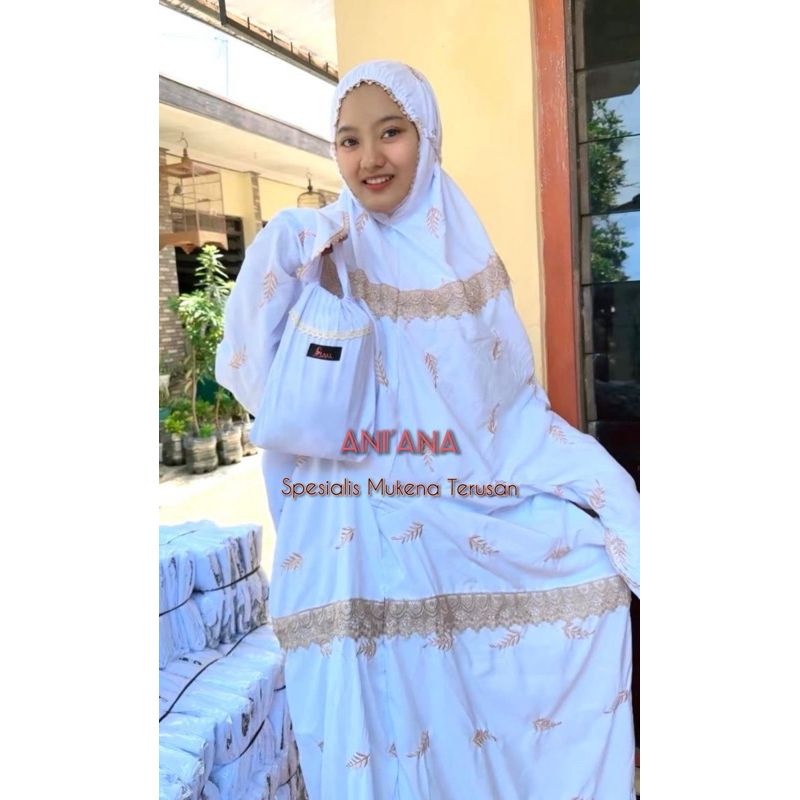 MUKENA TERUSAN BORDIR RENDA BAHAN ADEM TERBARU