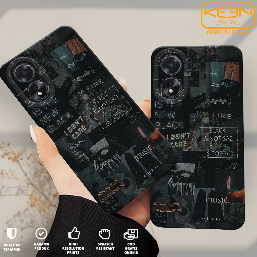Case Hp Oppo A18/Oppo A38 - Casing Hp Oppo A18/Oppo A38 Motif Aesthetic - Case Procamera - Softcase 