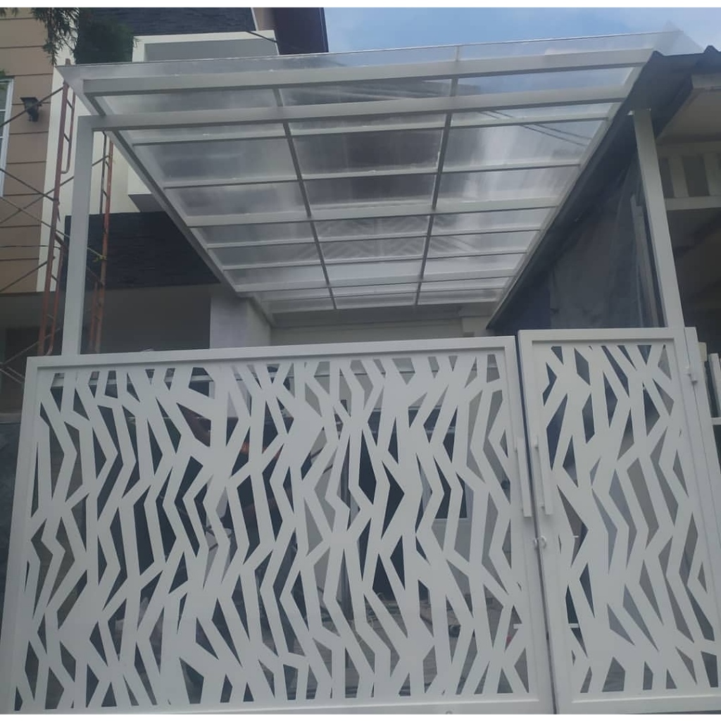 MODEL KANOPI MURAH BAHAN POLYCARBONATE HARGA PERMETER