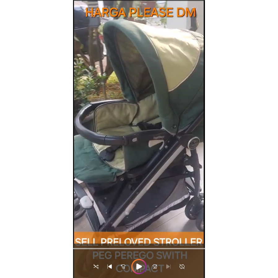 JUAL STROLLER KERETA BAYI PRELOVED PEG PEREGO PLIKO SWITCH COMPACT