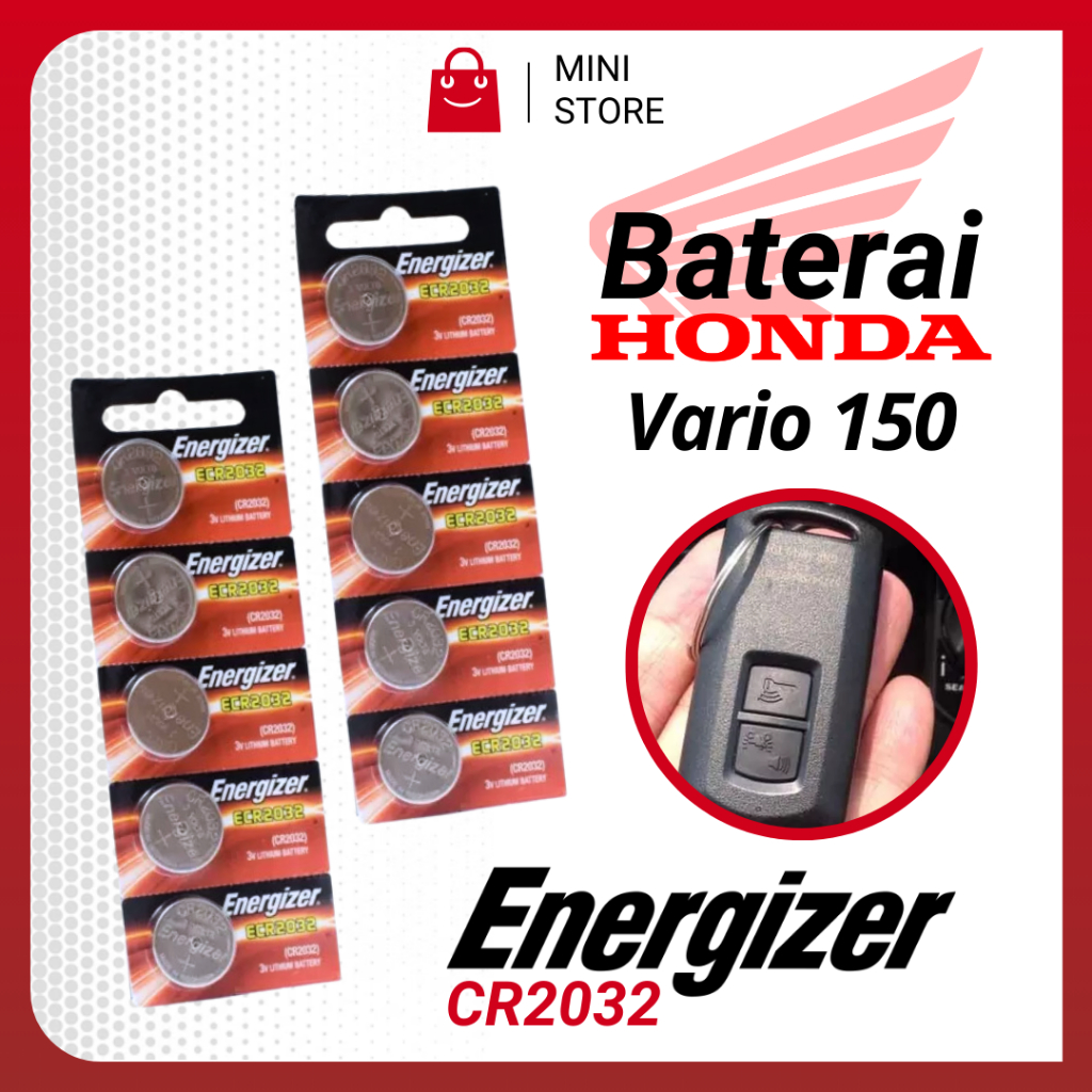 Baterai Energizer CR 2032 CR2032 Lithium Battery 3V Original Batre ECR Jam Tangan Remot Isi 5 Pcs