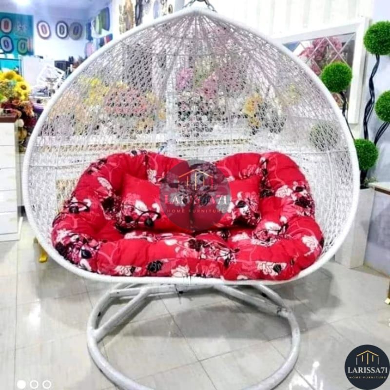 Ayunan Gantung Rotan Sintetis Jumbo