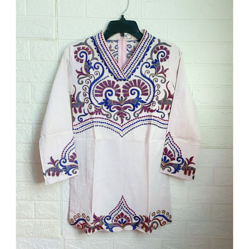 Preloved atasan albis bordir atasan muslim murah kemeja muslimah tunik muslimah albis design risleti