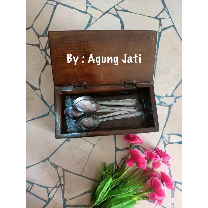 KOTAK SENDOK | TEMPAT SENDOK | KOTAK SENDOK KAYU JATI | TEMPAT SENDOK DARI KAYU JATI