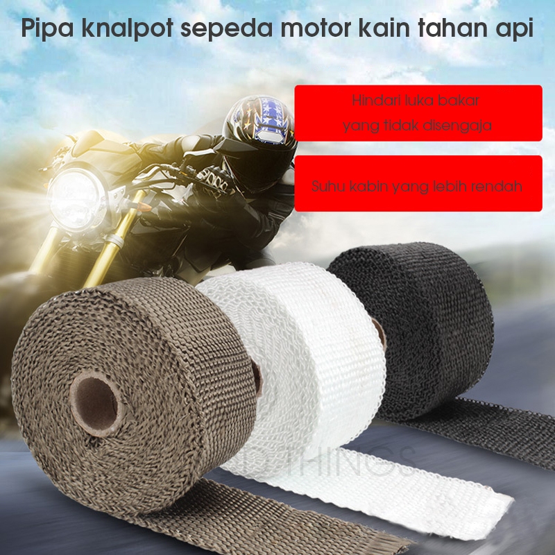 Modifikasi sepeda motor: kain isolasi panas tahan api, pipa knalpot, kain pisang raja, kapas isolasi