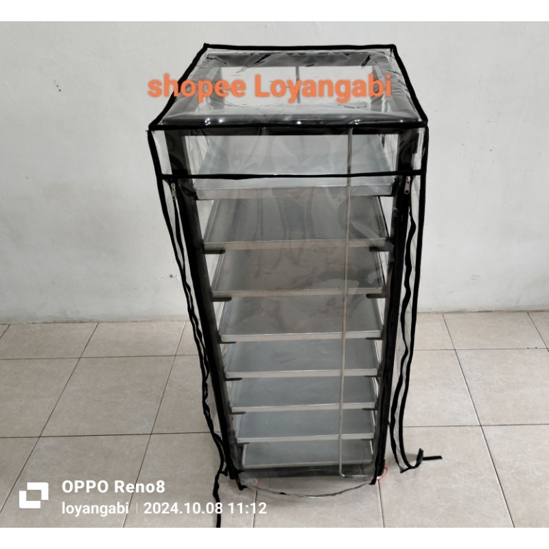 Trolley Bakery 8 Rak Plus Cover Trolley / Cover Trolley Bakery / Cover Trolley / Trolley 1 Set / Tro