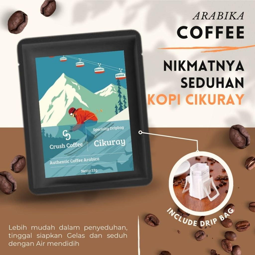 

Kopi Sachet Cikuray Bubuk Arabica Instan Original Dripbag Coffee Premium