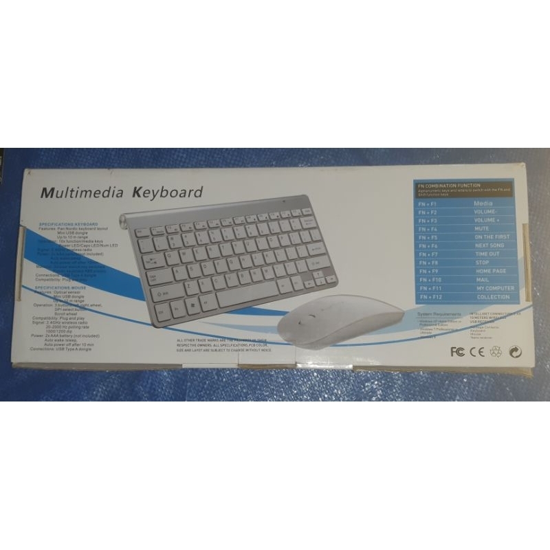 Multimedia Keyboard Mini Wireless untuk Laptop dan PC