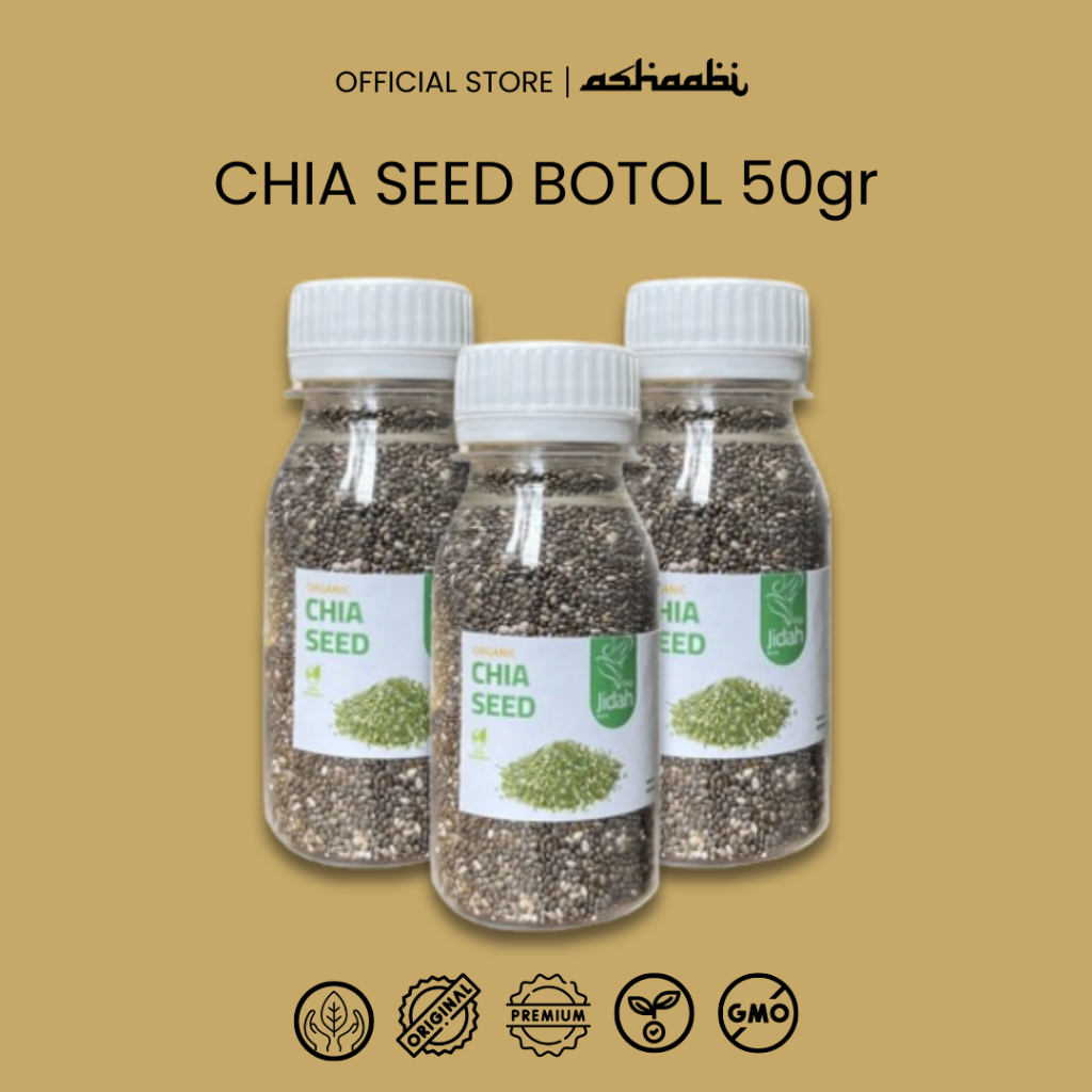 

Chia Seed Organic Botol 50gr Untuk Diet Non GMO Biji Chia Seeds