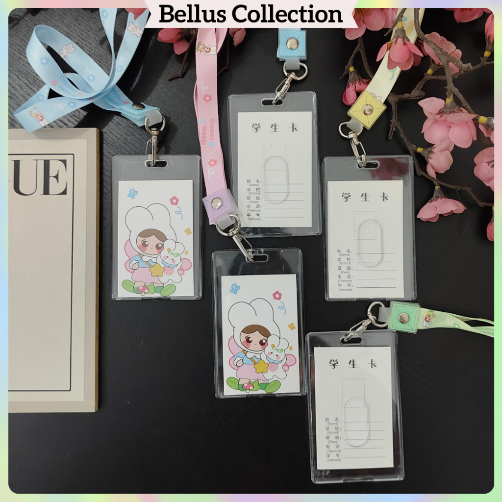 

LANYARD NAME TAG ID CARD HOLDER ✨MODEL CUTE CARTOON✨ TALI GANTUNGAN HOLDERS CARD LANYARD PVC CASE