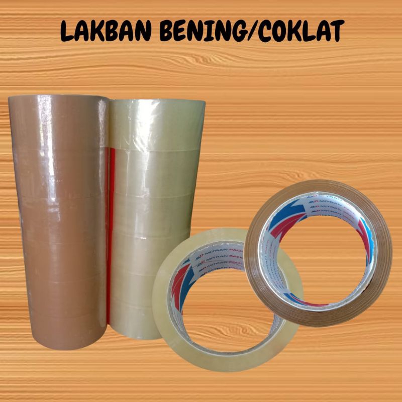 

Lakban Bening Coklat 90 Yard Sticky Dan Kuat Strong