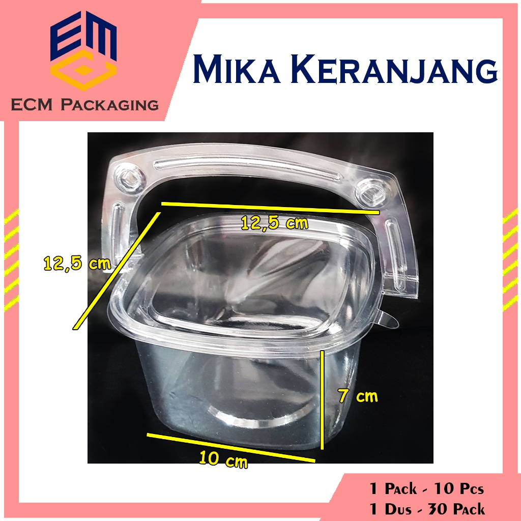 Mika Keranjang 10pcs | Tray Keranjang Makanan | Tray Kranjang Jelly | Mika Kranjang Dessert | Mika J