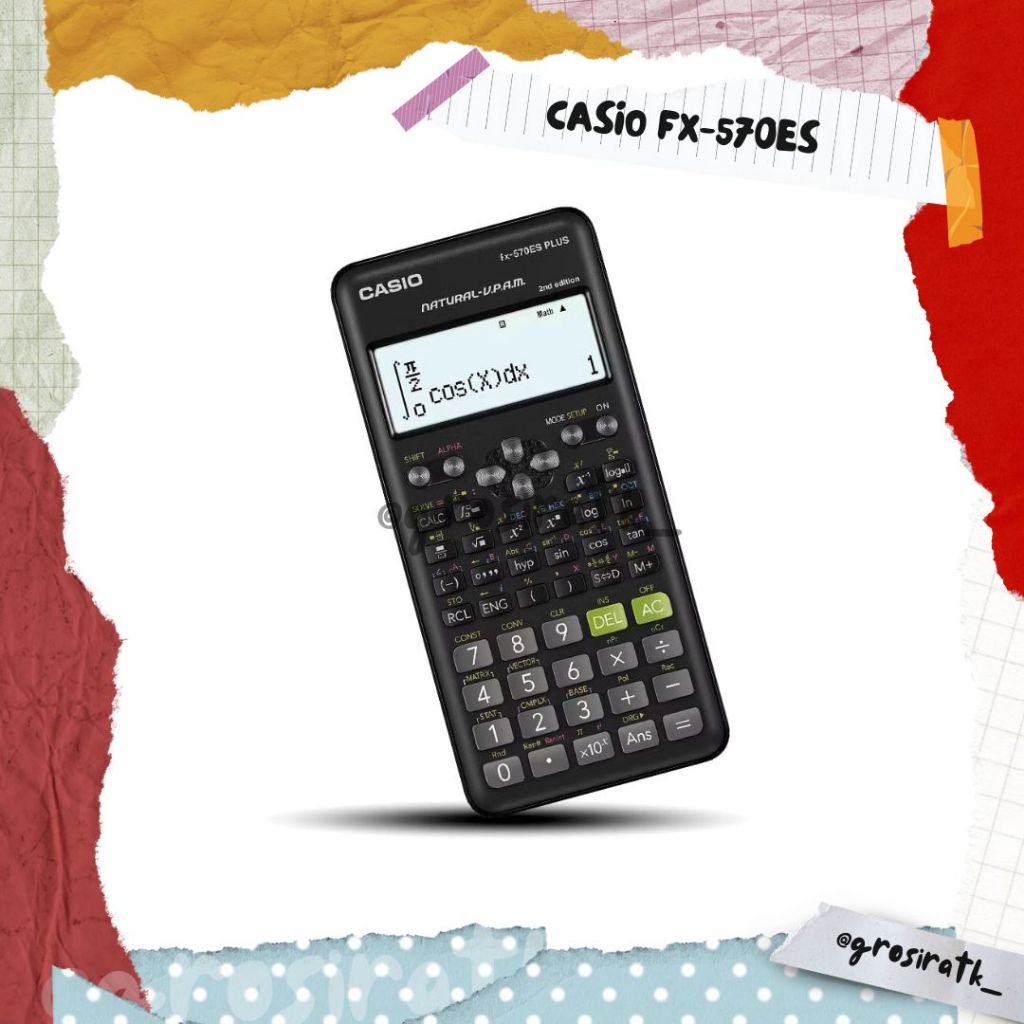 

CASIO FX-570ES Plus - Kalkulator Sekolah/Kuliah - Scientific Saintifik - 417 fungsi