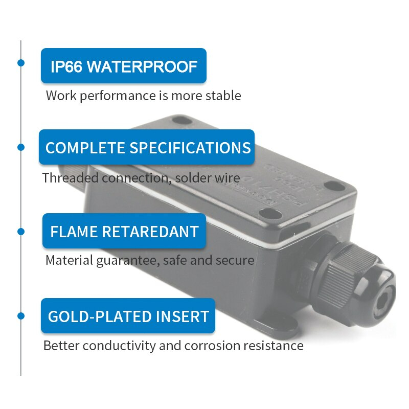 Konektor Kabel Kotak Tahan Air Junction Box Connector Sambungan IP66 Anti Air Waterproof Air Anti