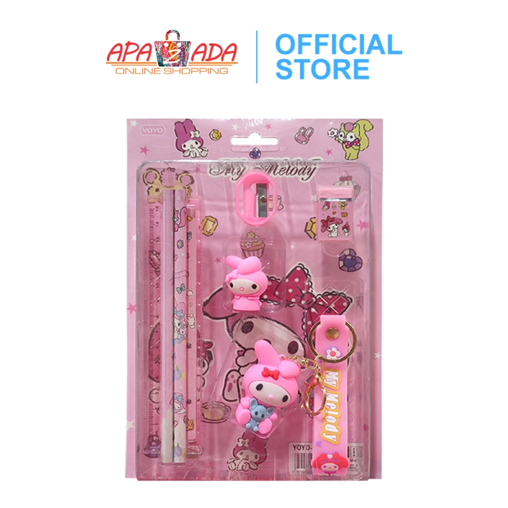 

Ay00! Apazada - Paket Alat Tulis Set 6 in 1 Karakter Sanrio / Stationery Set Untuk Hadiah Anak