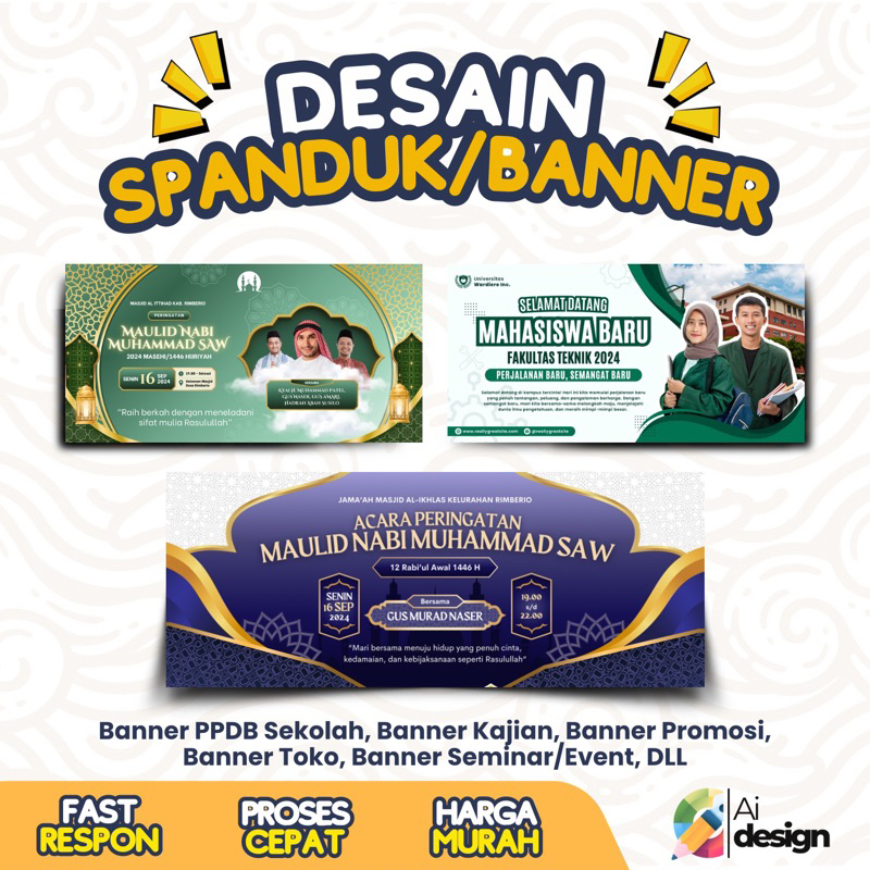 TERMURAH JASA DESIGN SPANDUK/BANNER ACARA, SPANDUK/BANNER TOKO, SPANDUK/BANNER SEMINAR, SPANDUK/BANN