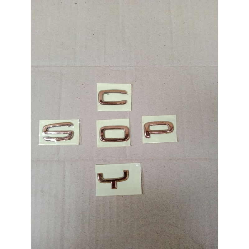 (warna gold) Emblem Huruf Logo All new SCOOPY K2f 2021-2024 Original