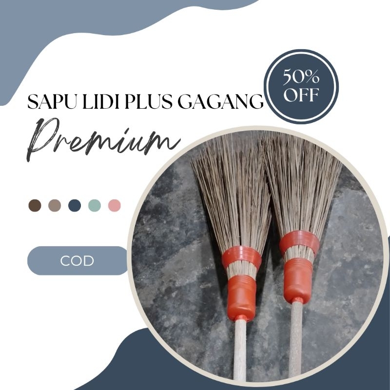 Sapu Lidi Gagang Tebal Kuat Sapu Taman Sapu Lidi Halaman Tebal Premium