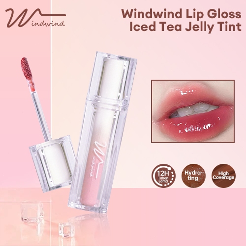 COD Windwind Lip Glaze Jelly Water Gloss Pelembab Lip Gloss Waterproof Tahan Lama Lipstik