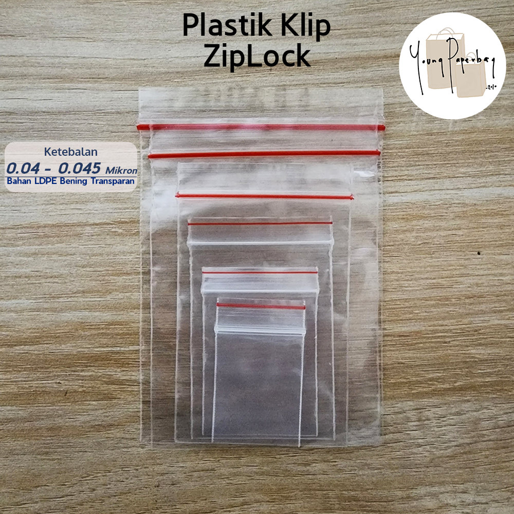Plastik Klip Zip Lock / Ziplock LDPE Serbaguna utk Makanan/Baju/dll  (per 1 KG)