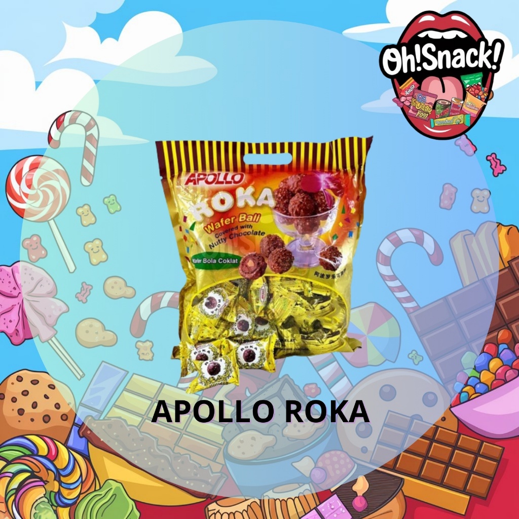 

APOLLO ROKA WAFER BALL COKLAT isi 50 pcs