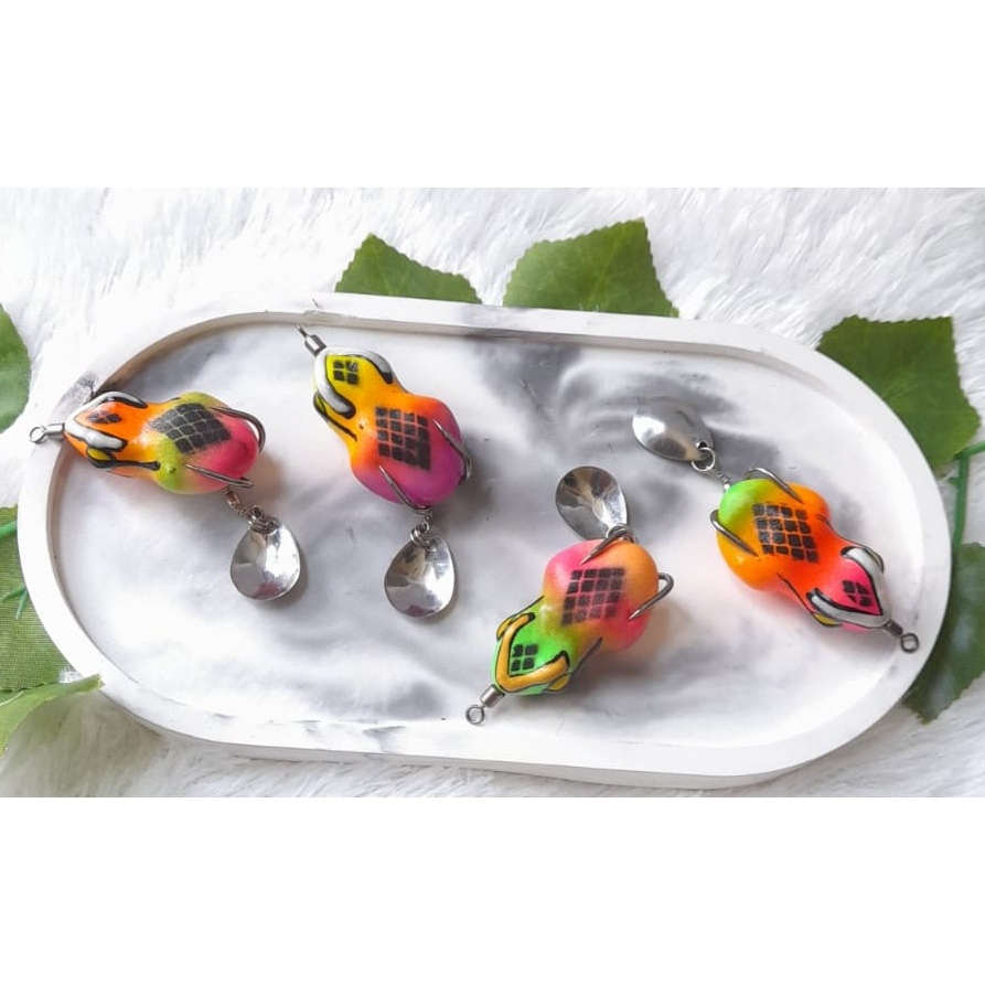 TERLARIS Soft Frog Ukuran 3,5 Cm Umpan Cesting Gabus Dan Toman Sudah Pake Mika