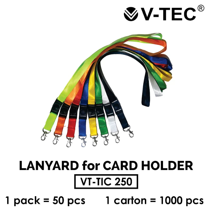 

(1 pcs) V-Tec Lanyard tali name tag Gantungan ID card TIC 250 - TALI LANYARD STOPER 2 cm