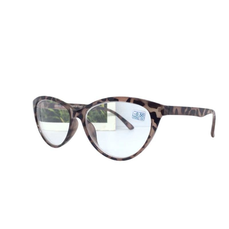 Kacamata Minus Leopard Cat Eye Horn