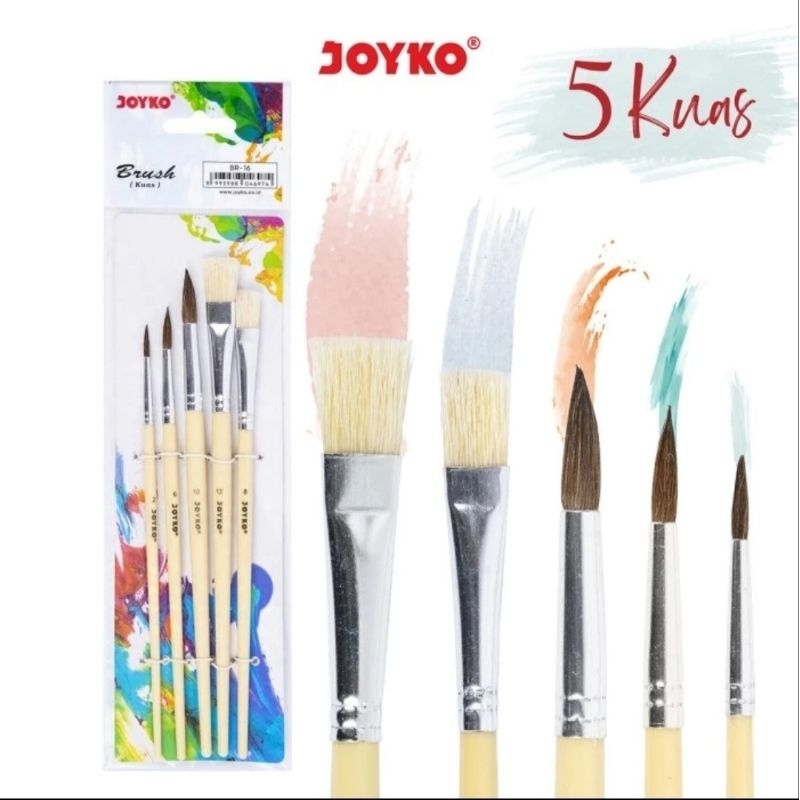 

Brush Kuas Cat Air Lukis Acrylic Joyko BR-16 isi 5 kuas