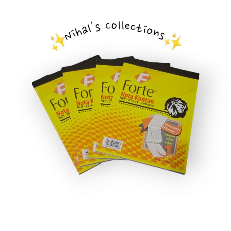 

Buku Nota Kontan Forte K2 (2 Ply) Kecil - NCR 25 Set (2 Rangkap) - Buku Nota Kecil Murah - Grosir ATK